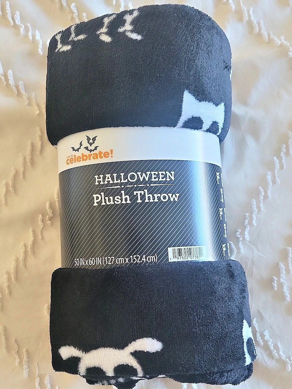 Celebrate! Skull Dogs! Halloween Plush Throw NWT